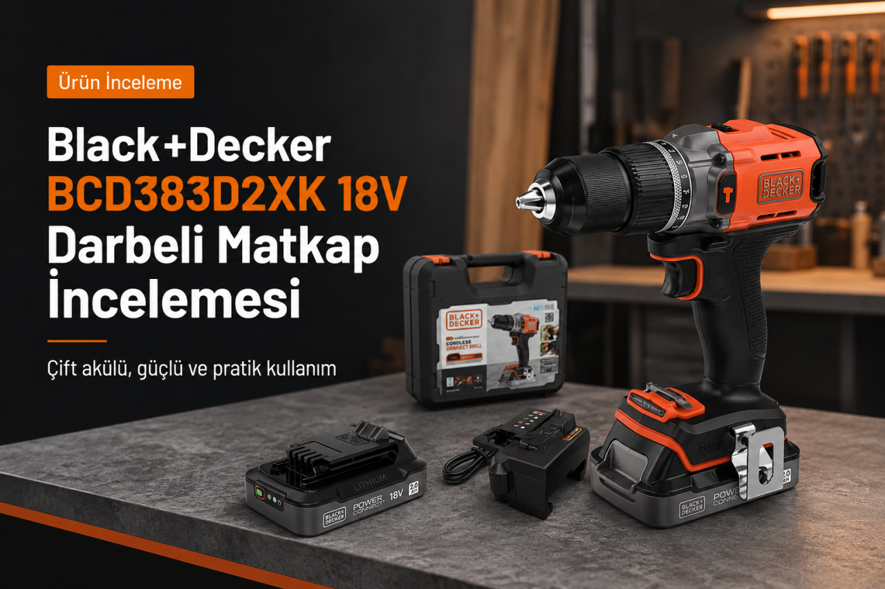 Black+Decker BCD383D2XK 18V Darbeli Matkap İncelemesi