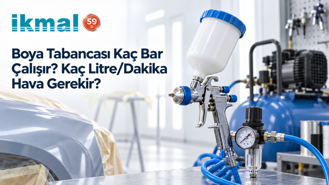 Boya Tabancası Kaç Bar Çalışır? Kaç Litre/Dakika Hava Gerekir? Kompresör Seçim Rehberi