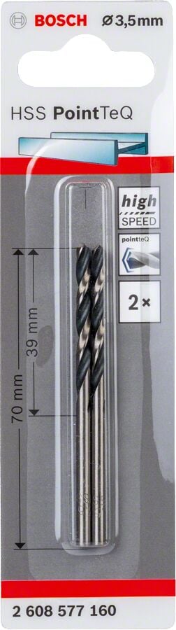 Bosch - HSS-PointeQ Metal Matkap Ucu 3,5 mm 2'li