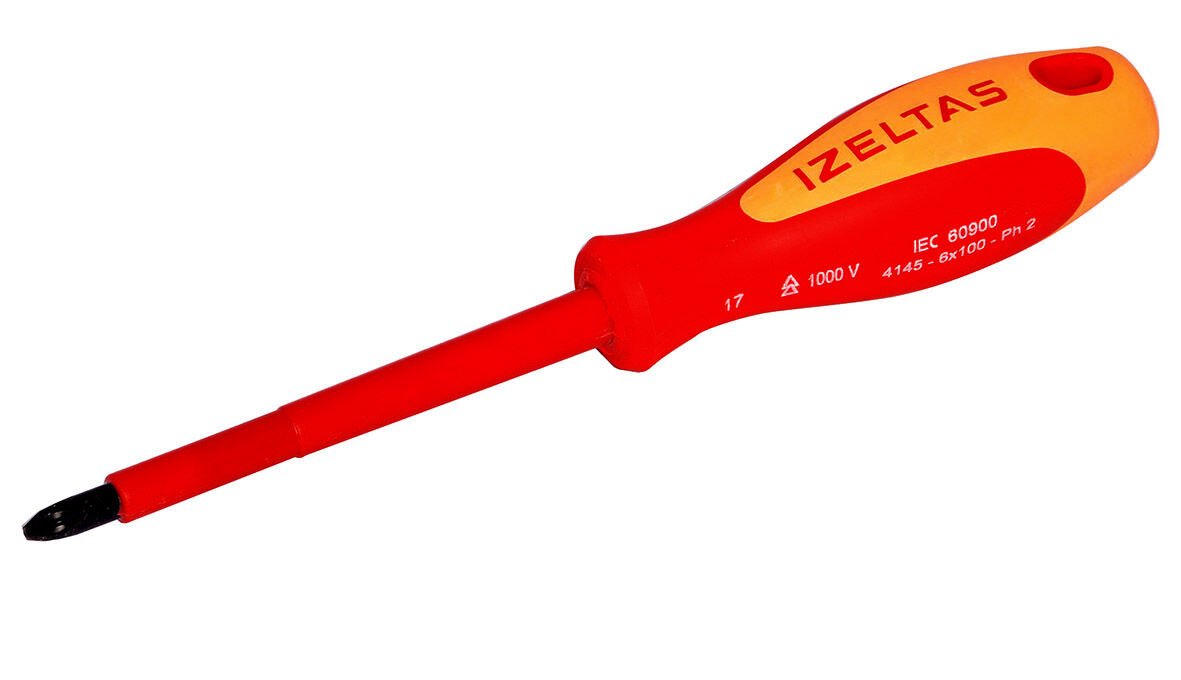 İzeltaş 6x100 Elektrikçi İzoleli Yıldız Tornavida 1000 V