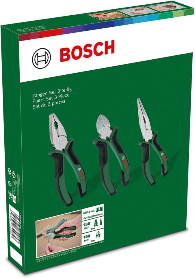 Bosch Home and Garden 3'lü Pense Yan Keski Kargaburun Seti 1600A02C0S