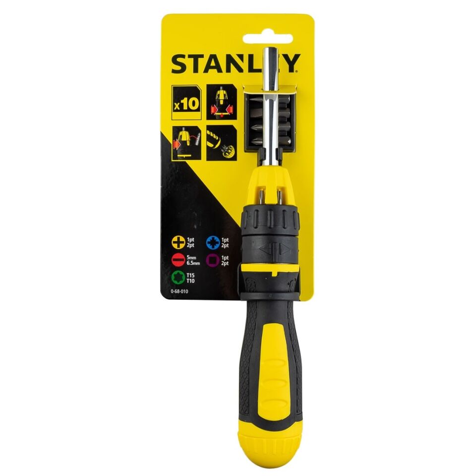 Stanley Tornavida Cırcırlı Ratchet 10 Parça 0-68-010
