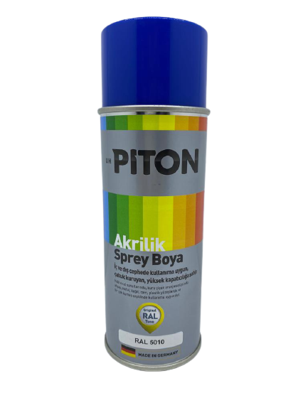 Piton Akrilik Sprey Boya 400 ml RAL5010 Gece Mavisi