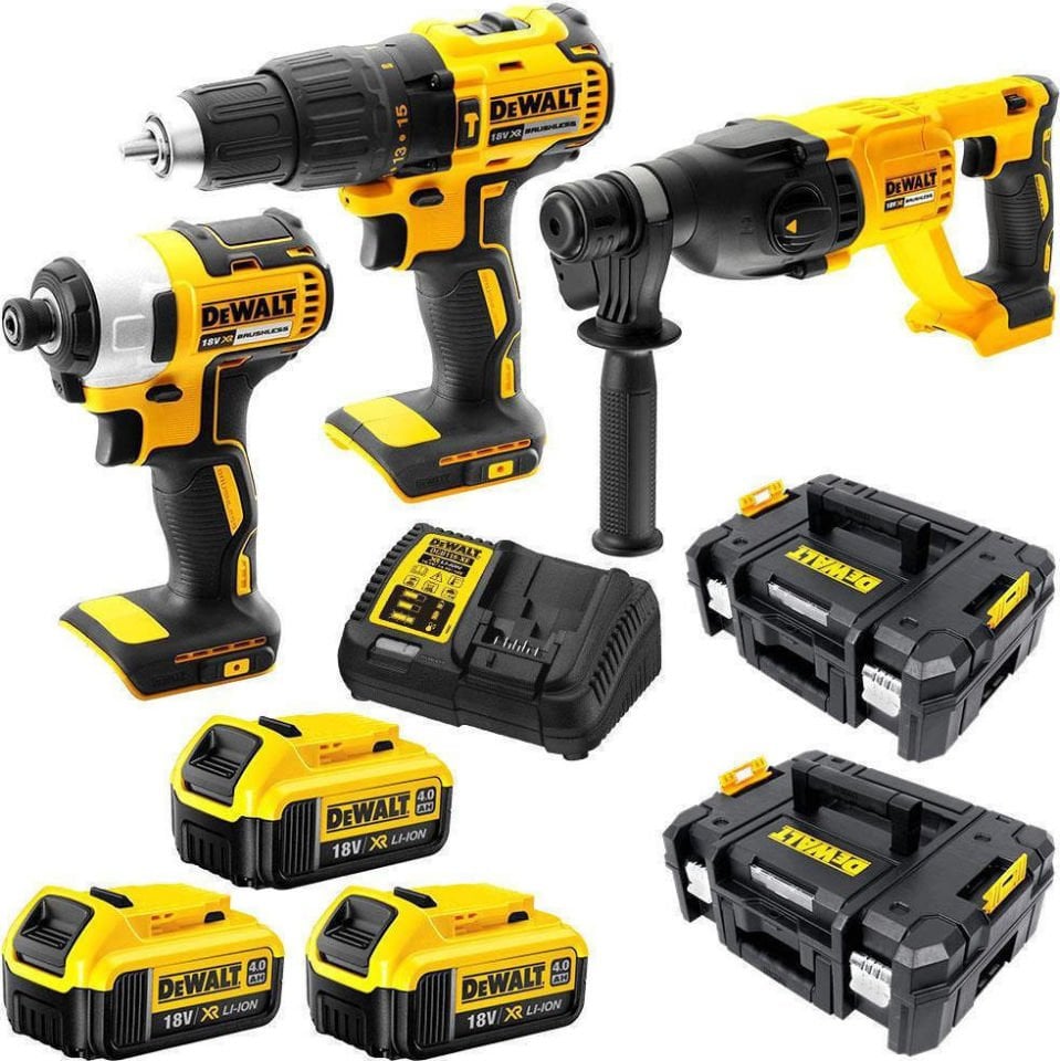 Dewalt DCK369M3T-QW Kömürsüz 3’lü Kombinasyon Set