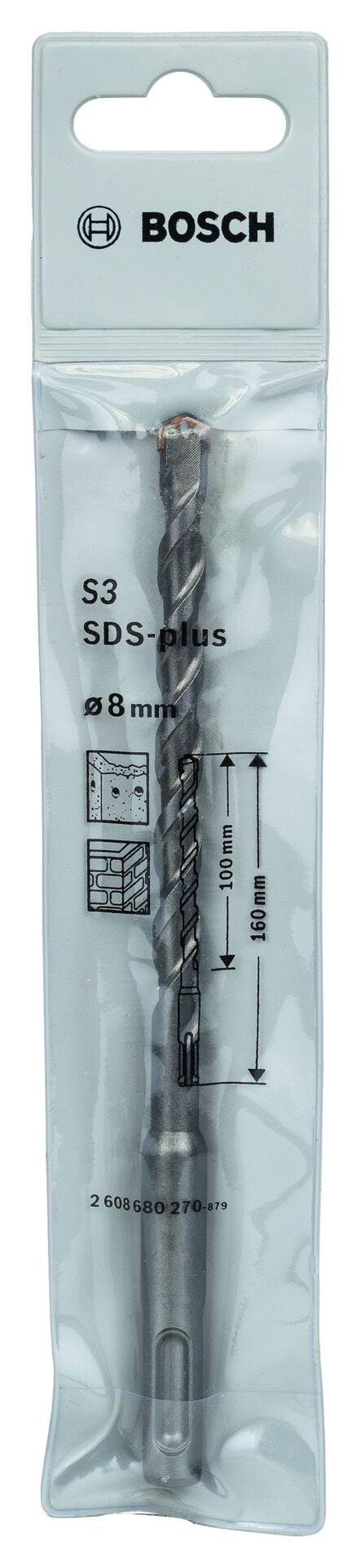 Bosch - Plus-1 Serisi, SDS-plus Kırıcı Delici Matkap Ucu 8*160 mm