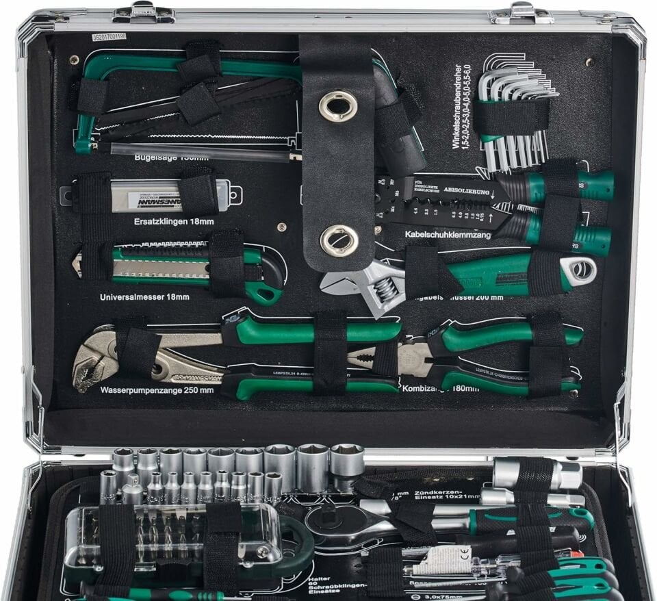 Mannesmann 29072 124 Parça Alüminyum Takım Çantası Alet Seti