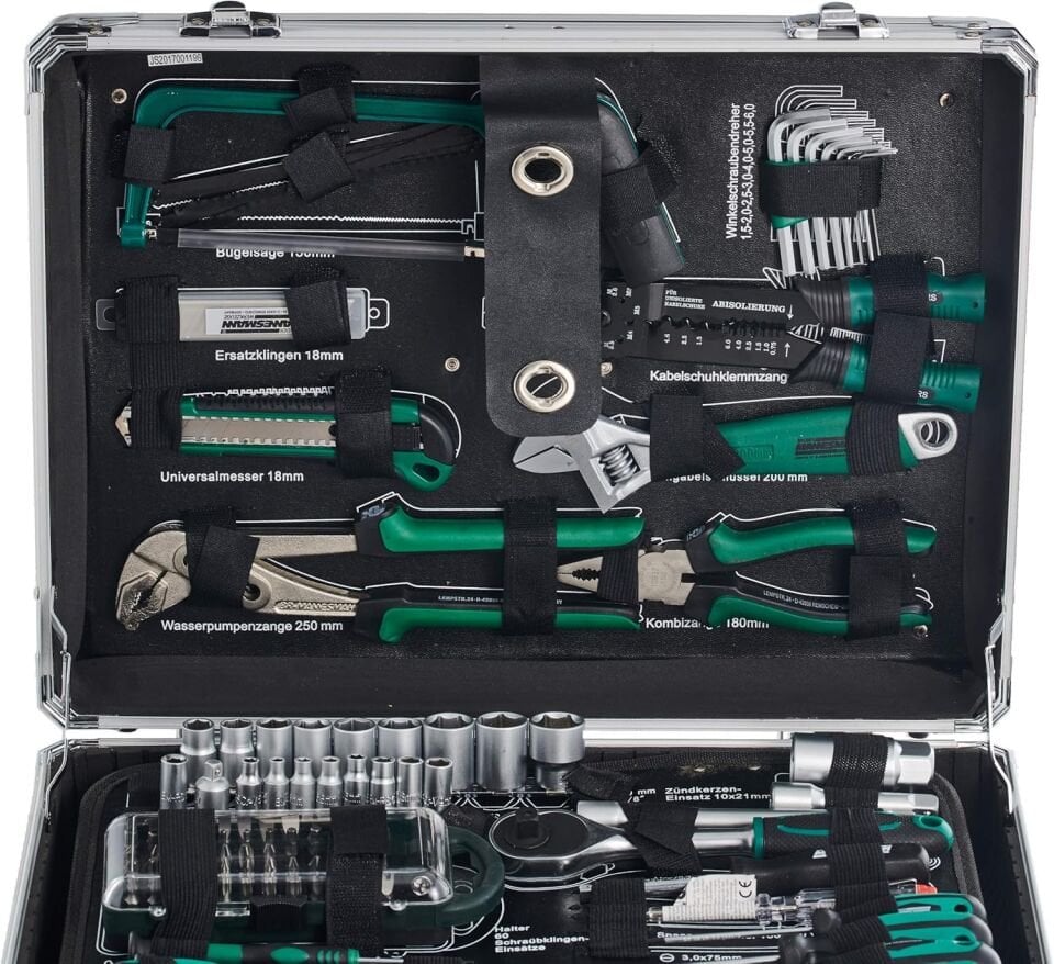 Mannesmann 29072 124 Parça Alüminyum Takım Çantası Alet Seti