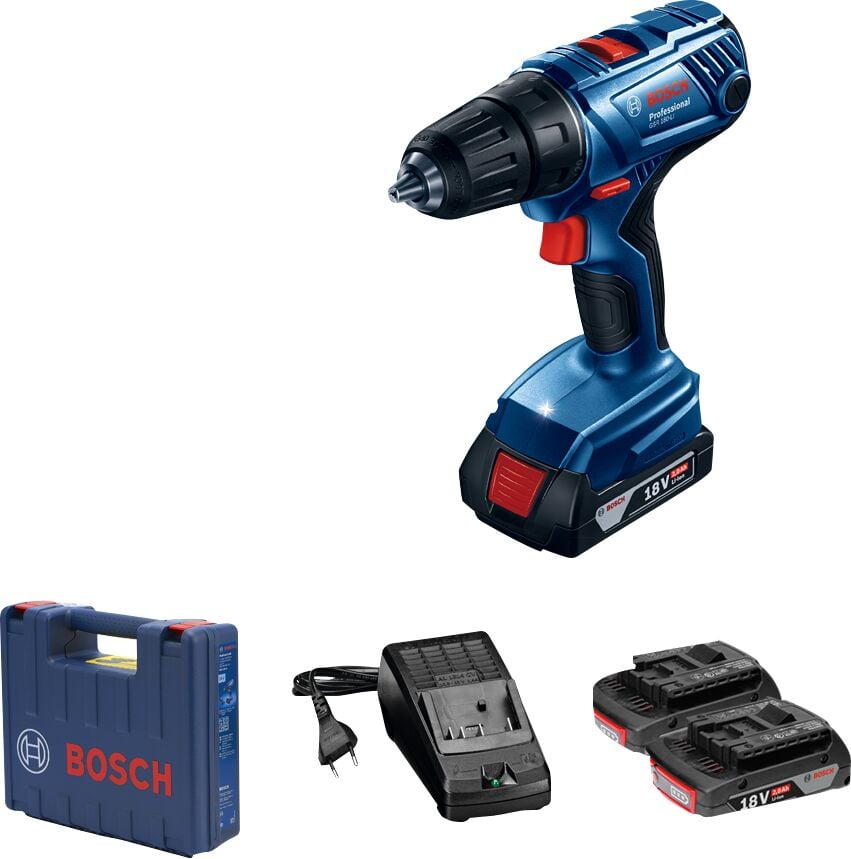 Bosch Professional GSR 180-Li Vidalama Makinesi Çift Akü 2Ah