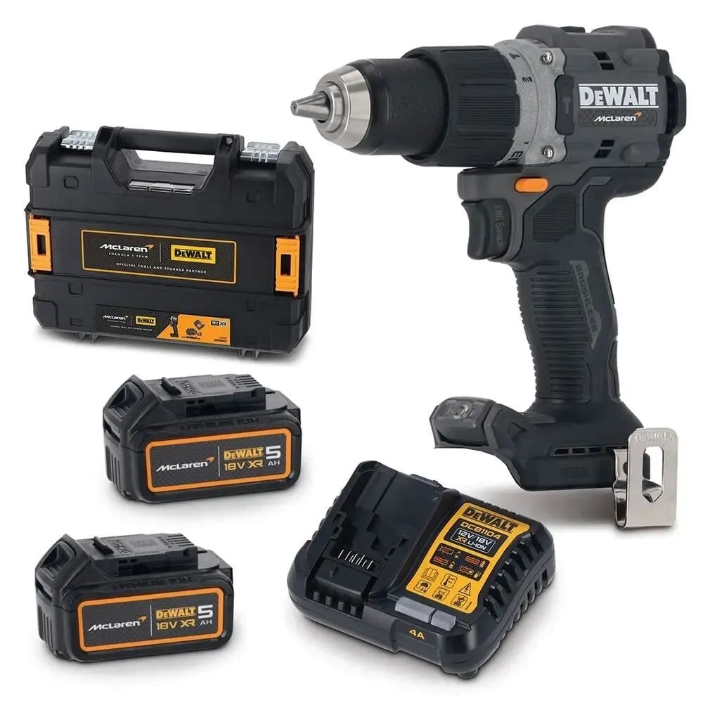 Dewalt x McLaren DCD85MP2T 18V 5 AH Çift Akülü Darbeli Matkap