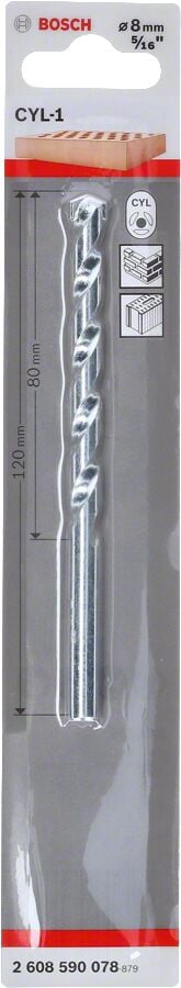 Bosch - cyl-1 Serisi, Beton Matkap Ucu 8*120 mm