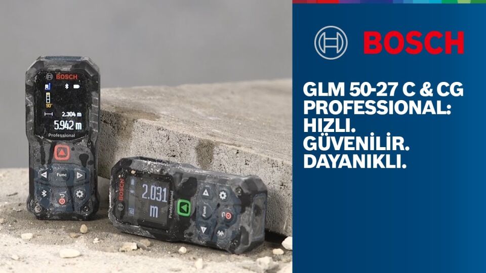 Bosch Professional GLM 50-27 C Lazermetre 50mt Bluetooth Bağlantılı