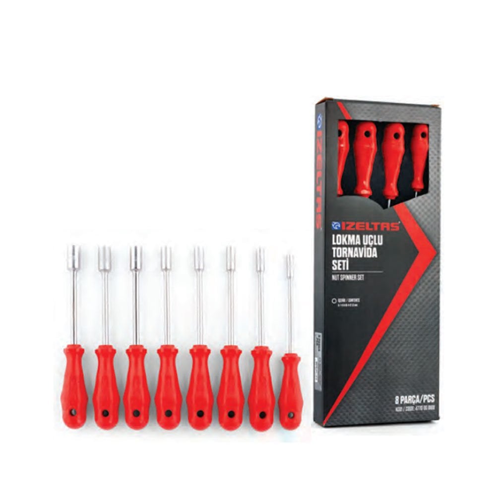 İzeltaş 8'li Lokma Uçlu Tornavida Seti