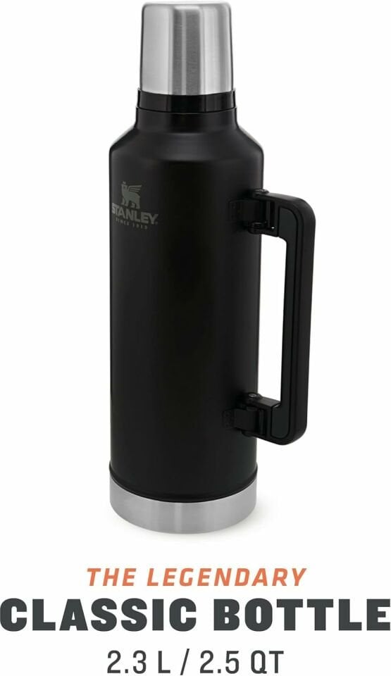 Stanley Classic Legendary Vakumlu Çelik Termos Mat Siyah 2.3 Litre
