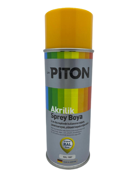 Piton Akrilik Sprey Boya 400 ml RAL1007 Krom Sarı
