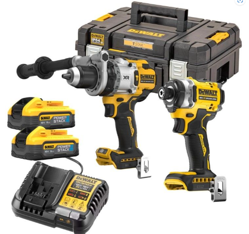 Dewalt DCK2200H2T 18v XR Kömürsüz Akülü İkili Set 2x 5.0Ah Powerstack Akü