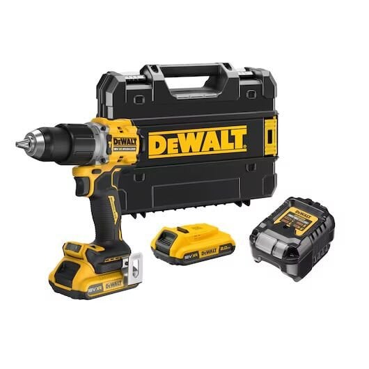 Dewalt DCD805D2T 18V 2Ah Çift Akülü Darbeli Matkap Kömürsüz