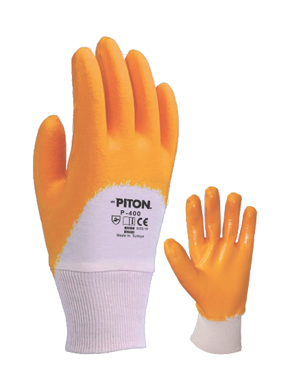 Piton Yarım Kaplı P-400 Gold Nitril Eldiven No:10