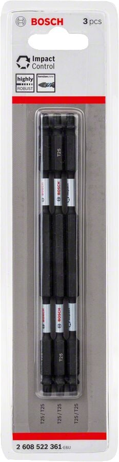 Bosch - Impact Control Serisi Çift Taraflı Vidalama Ucu 3'lü T25 *150mm