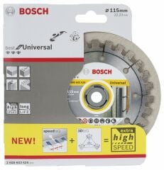 Bosch - Best Serisi Genel Yapı Malzemeleri ve Metal İçin Elmas Kesme Diski 115 mm
