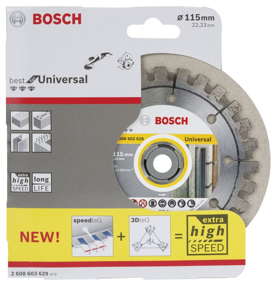 Bosch - Best Serisi Genel Yapı Malzemeleri ve Metal İçin Elmas Kesme Diski 115 mm