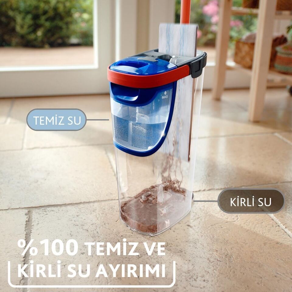 Vileda H2PRO Kirli ve Temiz Suyu Ayıran Temizlik Seti ve Mikrofiber Mop
