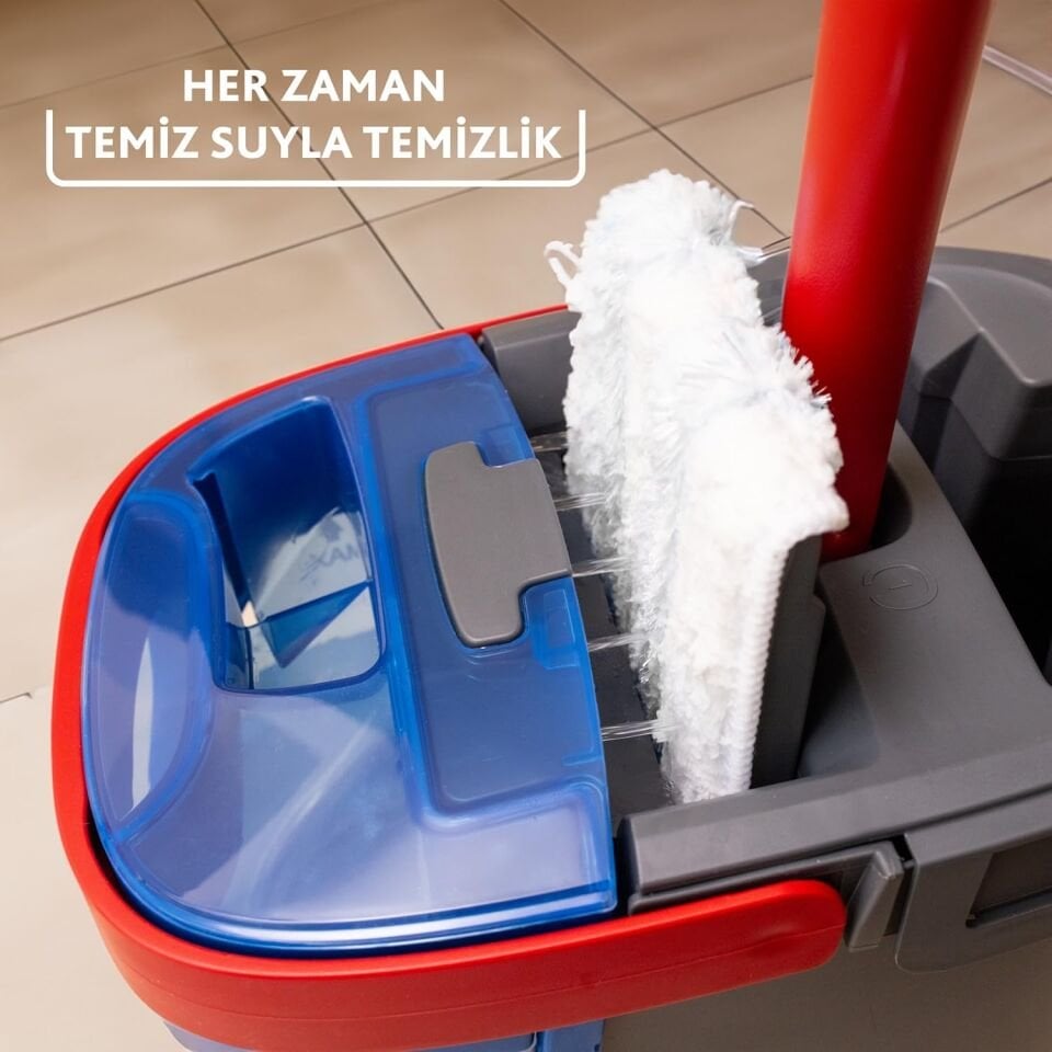 Vileda H2PRO Kirli ve Temiz Suyu Ayıran Temizlik Seti ve Mikrofiber Mop