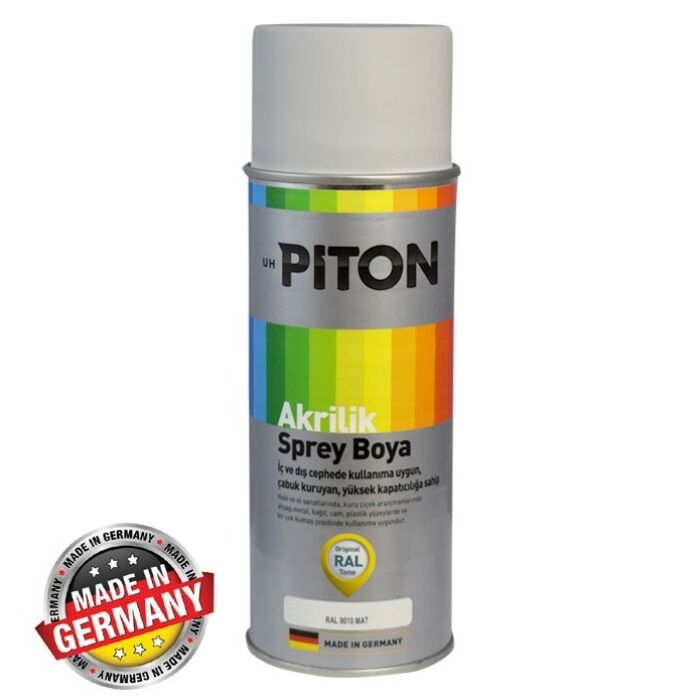 Piton Akrilik Sprey Boya 400 ml RAL9010 Mat Beyaz