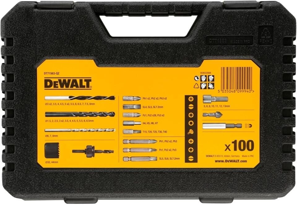 Dewalt DT71563-QZ 100 Parça Matkap ve Vidalama Uç Seti