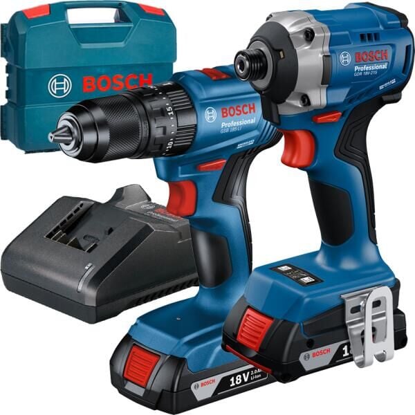 Bosch GDR 18V-215 + GSB 185-Lİ Torklu Vidalama ve Darbeli Matkap Seti 06019N2024