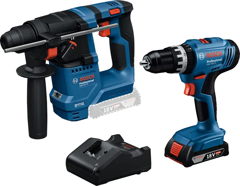Bosch GBH 18V-18 + GSB 18V-25 Delici ve Darbeli Matkap Seti 0615A5007P