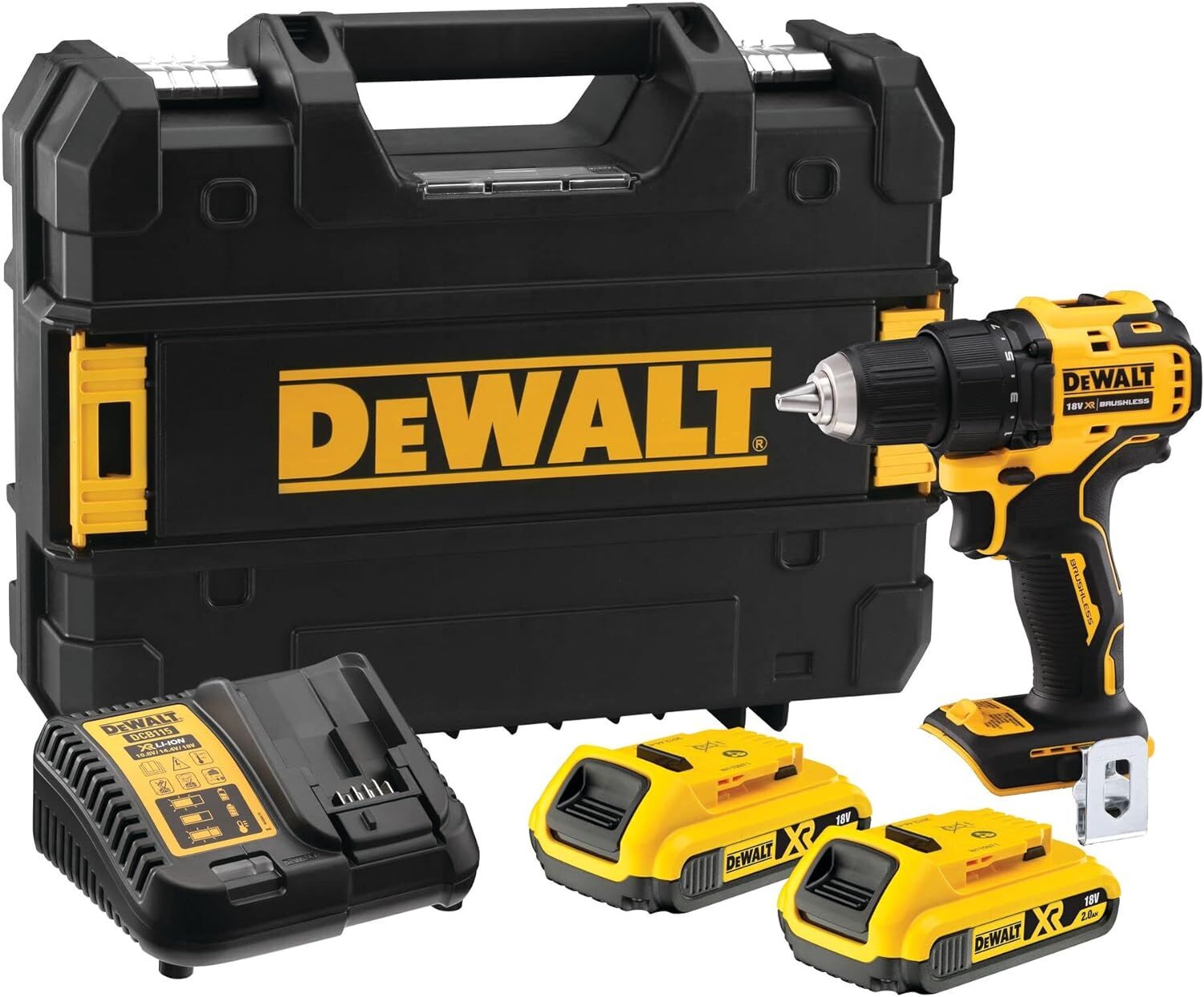 Dewalt DCD708D2T 18V 2.0 Ah Çift Akülü Kömürsüz Matkap