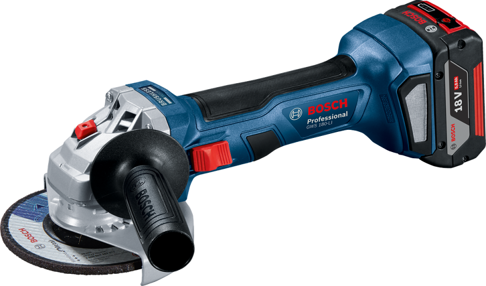 Bosch Professional GWS 180-LI 4Ah Çift Akülü Taşlama Makinesi