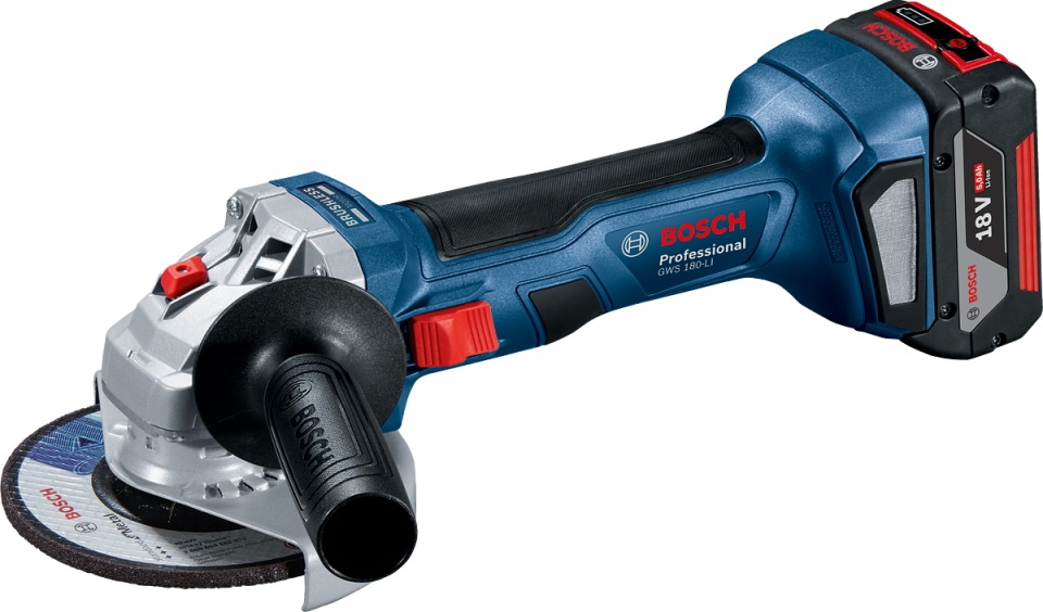 Bosch Professional GWS 180-LI 4Ah Çift Akülü Taşlama Makinesi