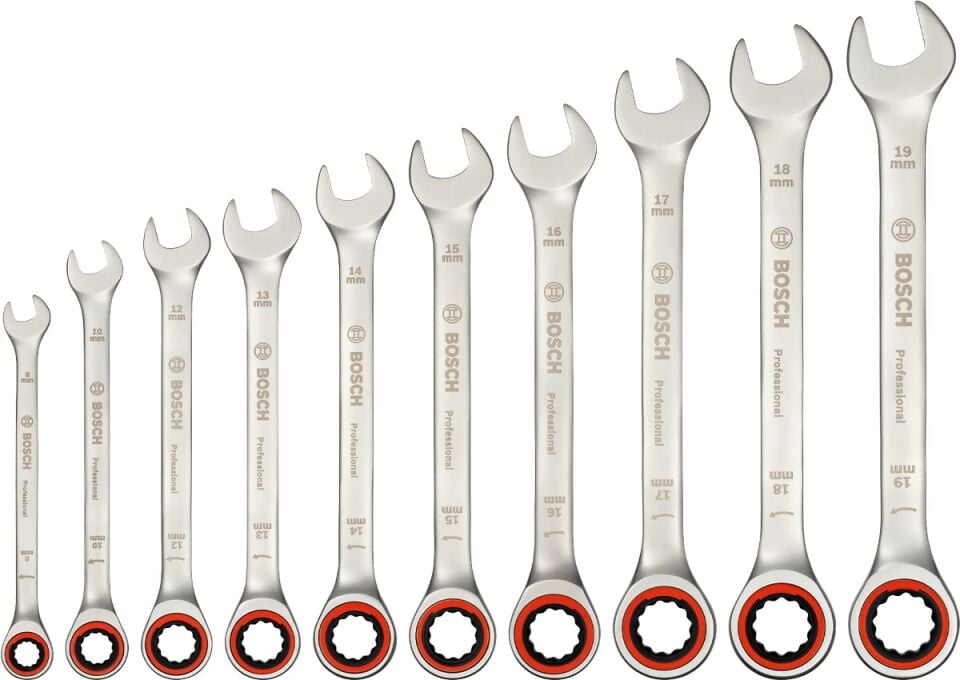 Bosch Profesyonel 10 Parça Cırcır Anahtar Takımı 1600A02AU0
