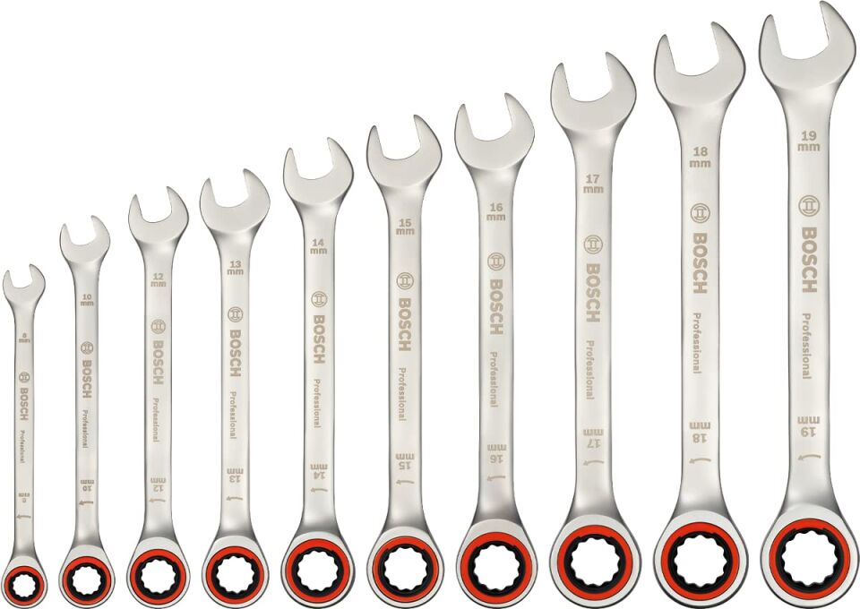 Bosch Profesyonel 10 Parça Cırcır Anahtar Takımı 1600A02AU0