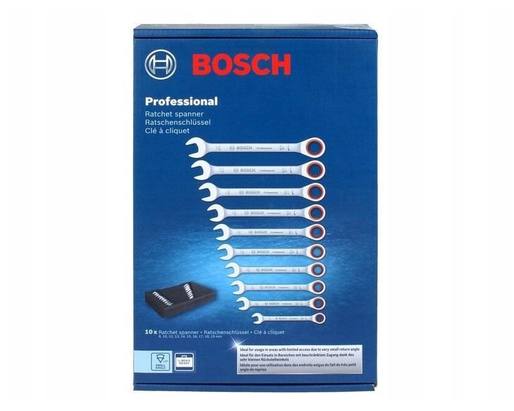 Bosch Profesyonel 10 Parça Cırcır Anahtar Takımı 1600A02AU0