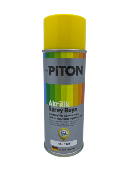 Piton Akrilik Sprey Boya 400 ml RAL1023 Trafik Sarı
