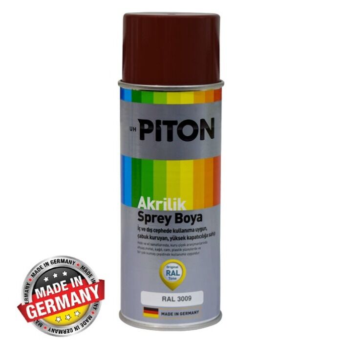 Piton Akrilik Sprey Boya 400 ml RAL3009 Oksit Kırmızı