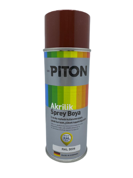 Piton Akrilik Sprey Boya 400 ml RAL3009 Oksit Kırmızı