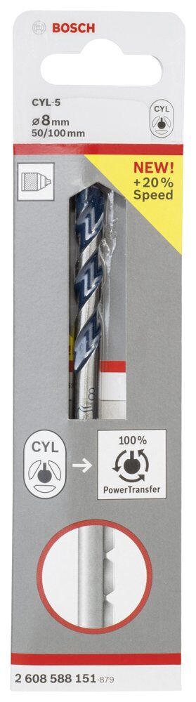 Bosch - cyl-5 Serisi, Blue Granite Turbo Beton Matkap Ucu, 8*100 mm