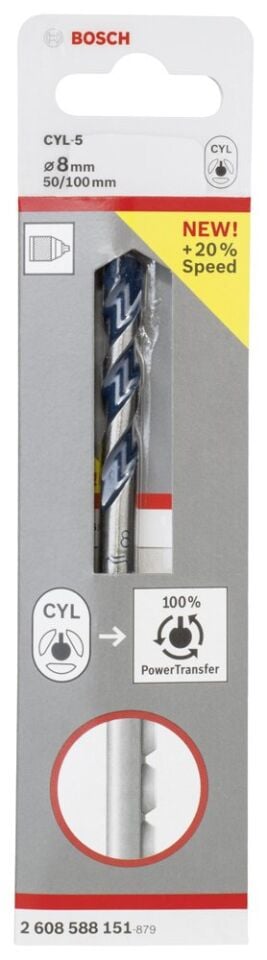 Bosch - cyl-5 Serisi, Blue Granite Turbo Beton Matkap Ucu, 8*100 mm