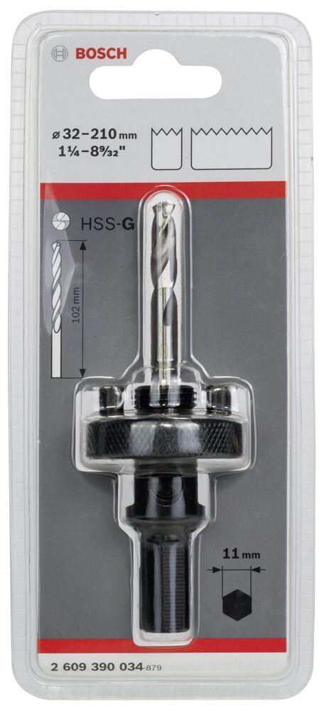 Bosch - 11 mm Altıgen Şaftlı 32-210 mm Pançlar için Adaptör