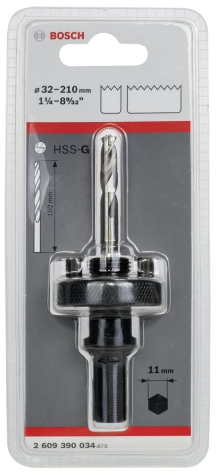 Bosch - 11 mm Altıgen Şaftlı 32-210 mm Pançlar için Adaptör