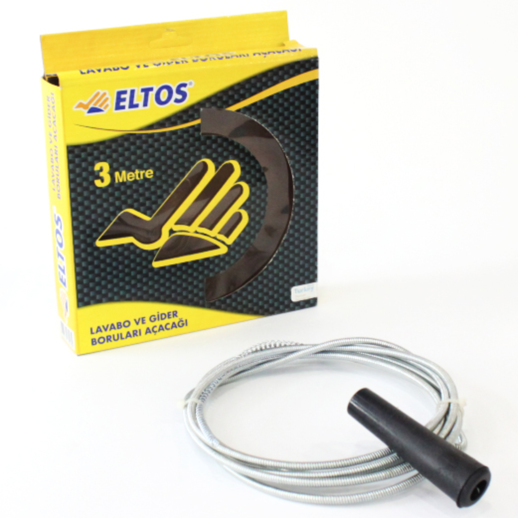 Eltos Lavabo ve Gider Borusu Açma Teli 3 Metre