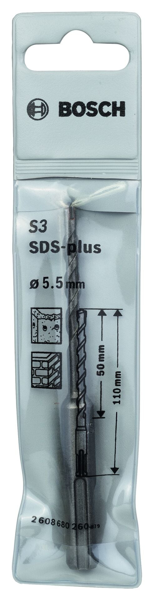 Bosch - Plus-1 Serisi, SDS-plus Kırıcı Delici Matkap Ucu 5.5*110 mm