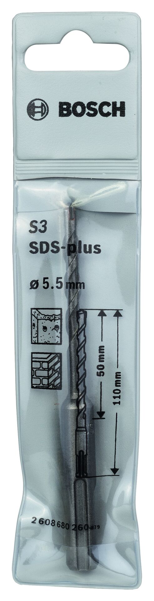 Bosch - Plus-1 Serisi, SDS-plus Kırıcı Delici Matkap Ucu 5.5*110 mm