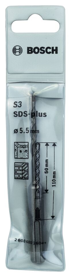 Bosch - Plus-1 Serisi, SDS-plus Kırıcı Delici Matkap Ucu 5.5*110 mm