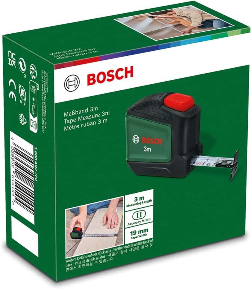 Bosch Yeşil Seri Şerit Metre 3m 1600A027PJ