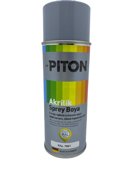 Piton Akrilik Sprey Boya 400 ml RAL7001 Gümüş Gri