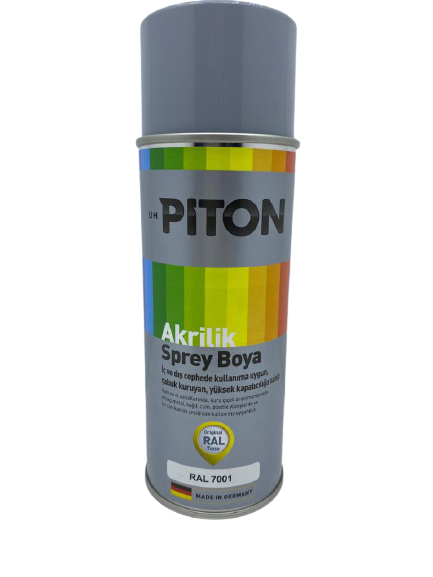 Piton Akrilik Sprey Boya 400 ml RAL7001 Gümüş Gri